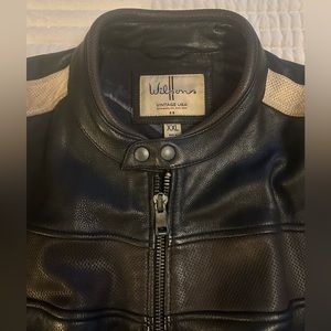 Wilson retro leather motorcycle jacket